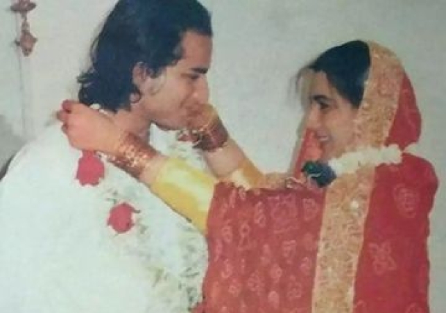 सैफ अली खान और अमृता सिंह की शादी की तस्वीर